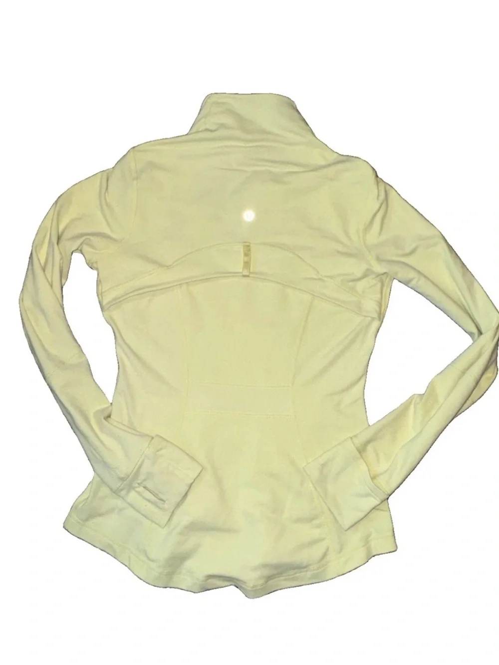Lululemon Define Jacket Pale Yellow Luon Full Zip Thumbholes Women’s 6